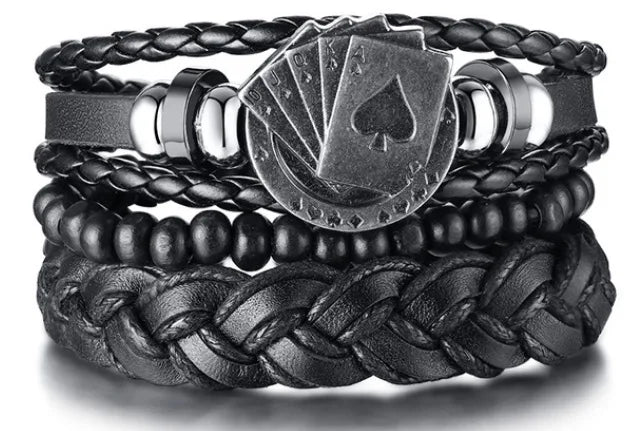 IronBound Leather & Wood Bracelet