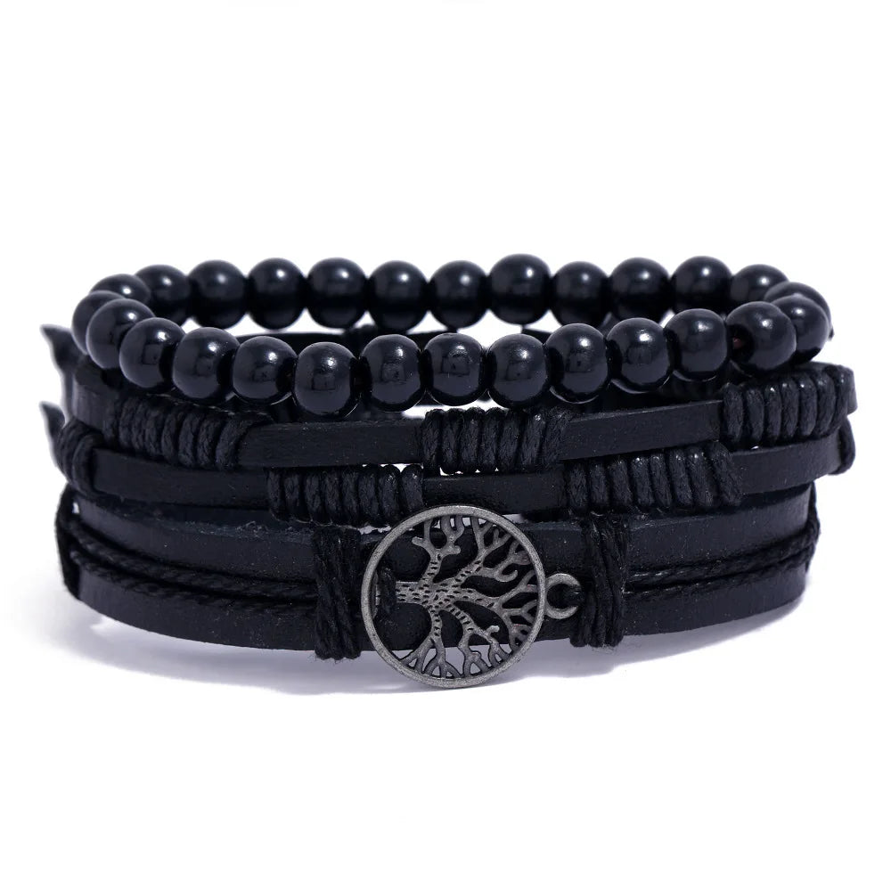 IronBound Leather & Wood Bracelet