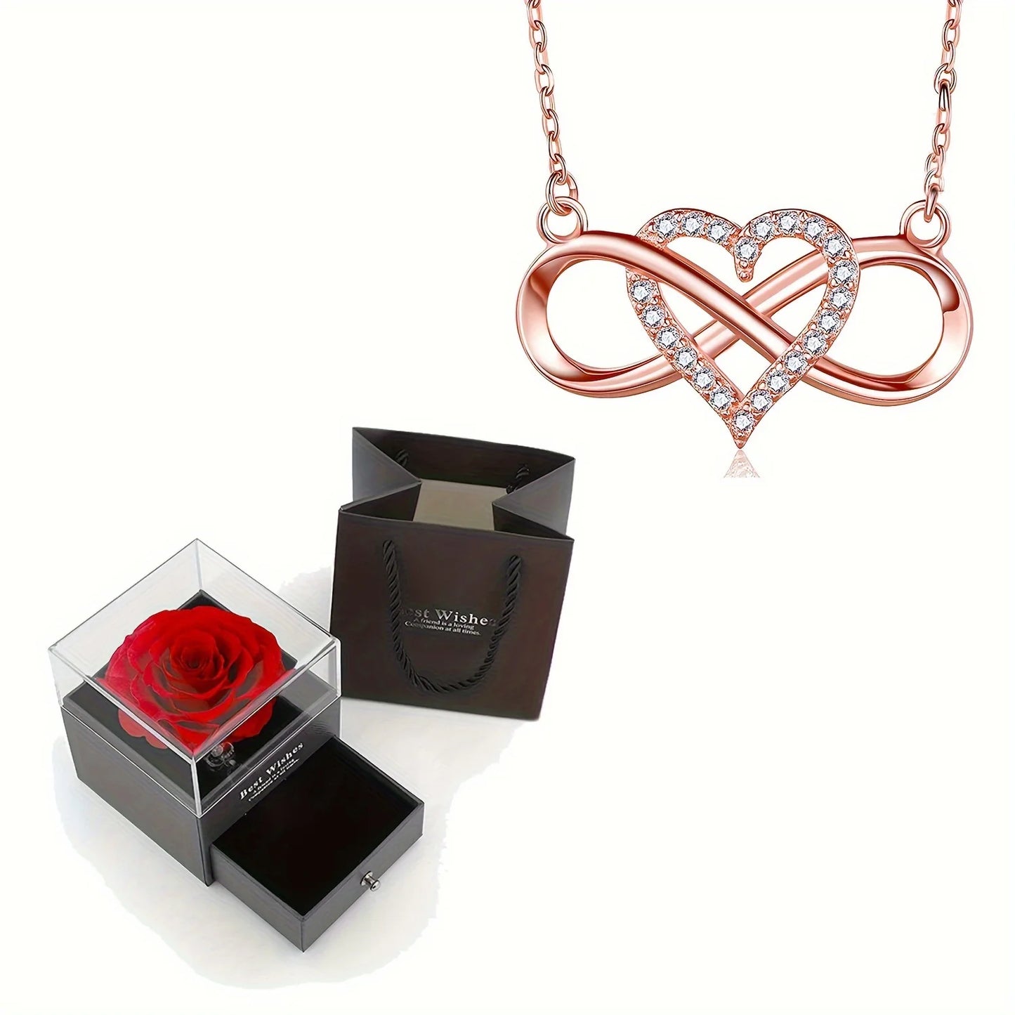 Infinity Heart Pendant Necklace