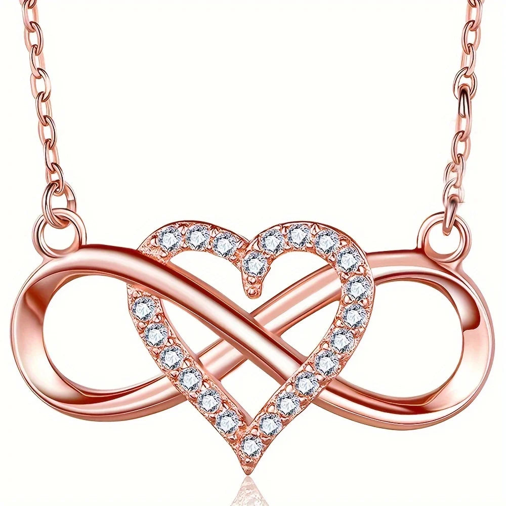 Infinity Heart Pendant Necklace