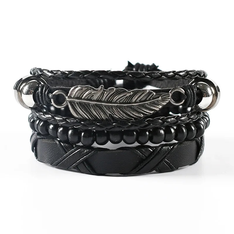 IronBound Leather & Wood Bracelet