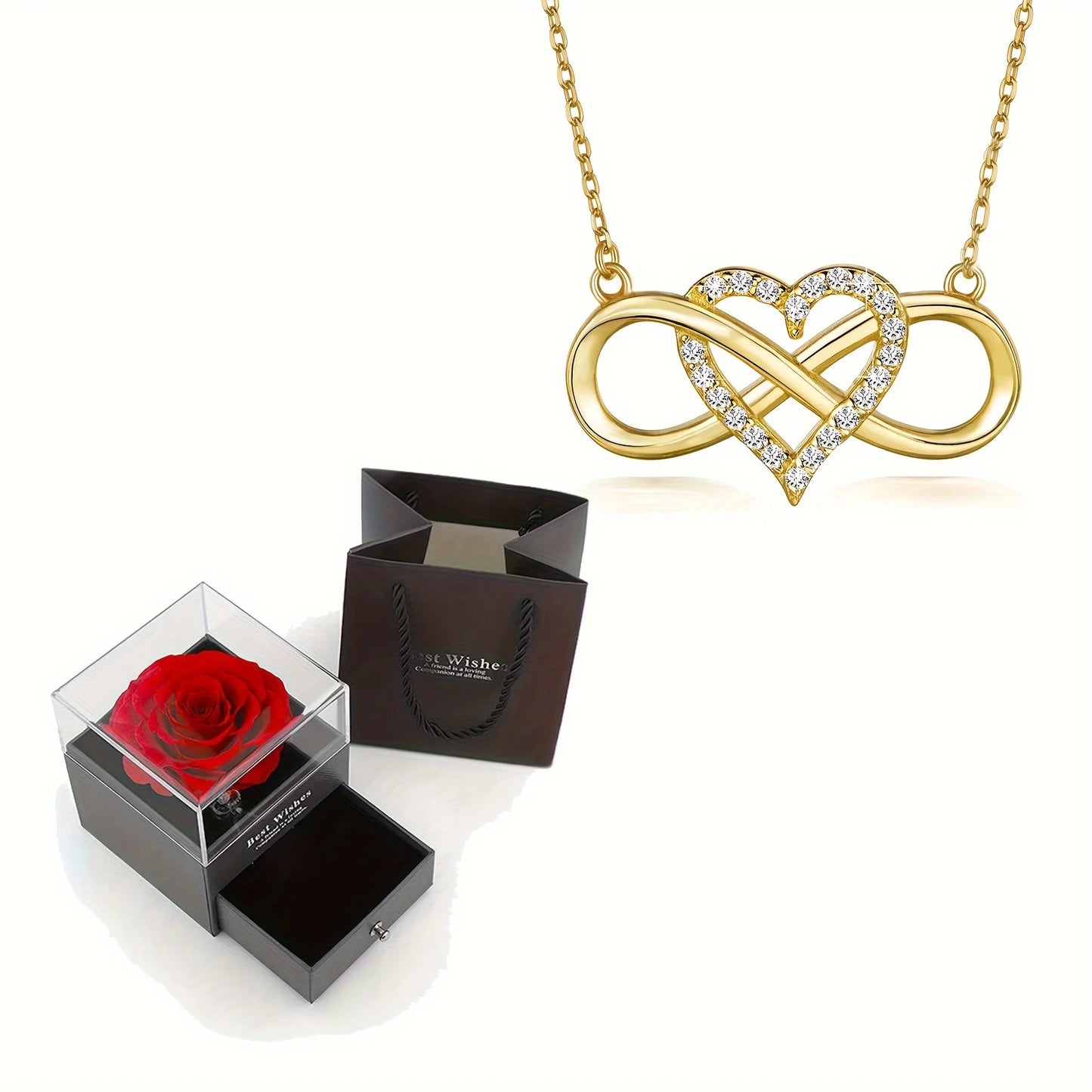 Infinity Heart Pendant Necklace