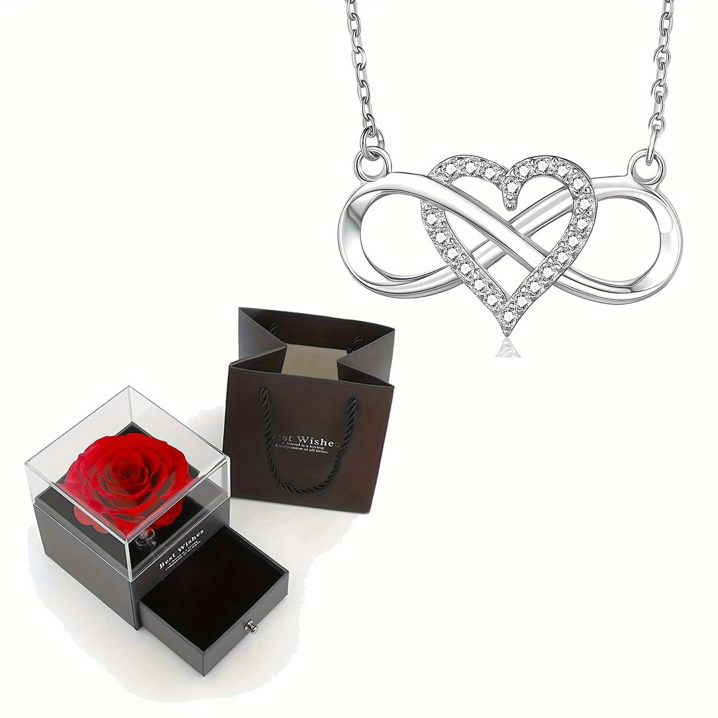 Infinity Heart Pendant Necklace