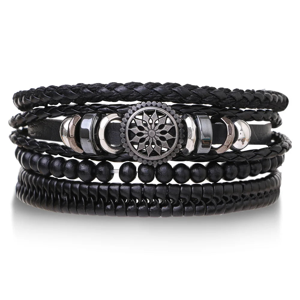 IronBound Leather & Wood Bracelet