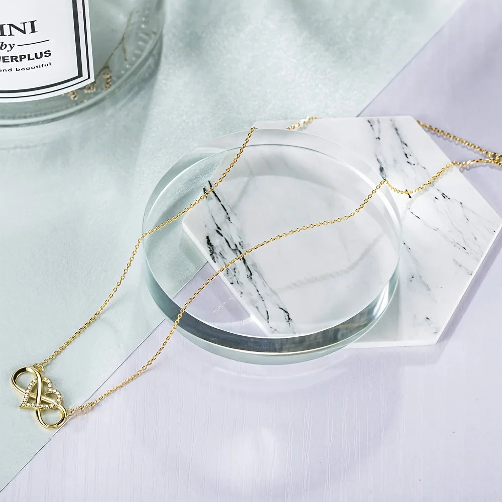 Infinity Heart Pendant Necklace