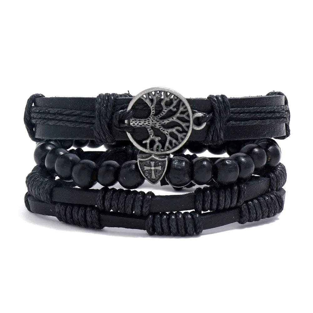 IronBound Leather & Wood Bracelet
