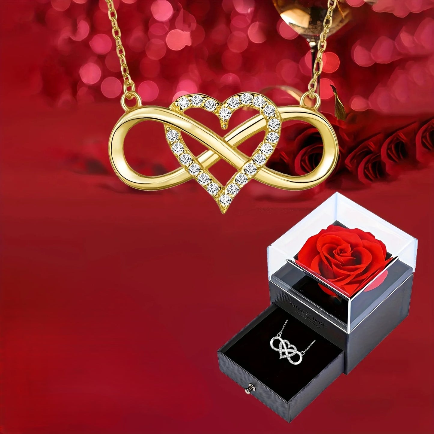 Infinity Heart Pendant Necklace